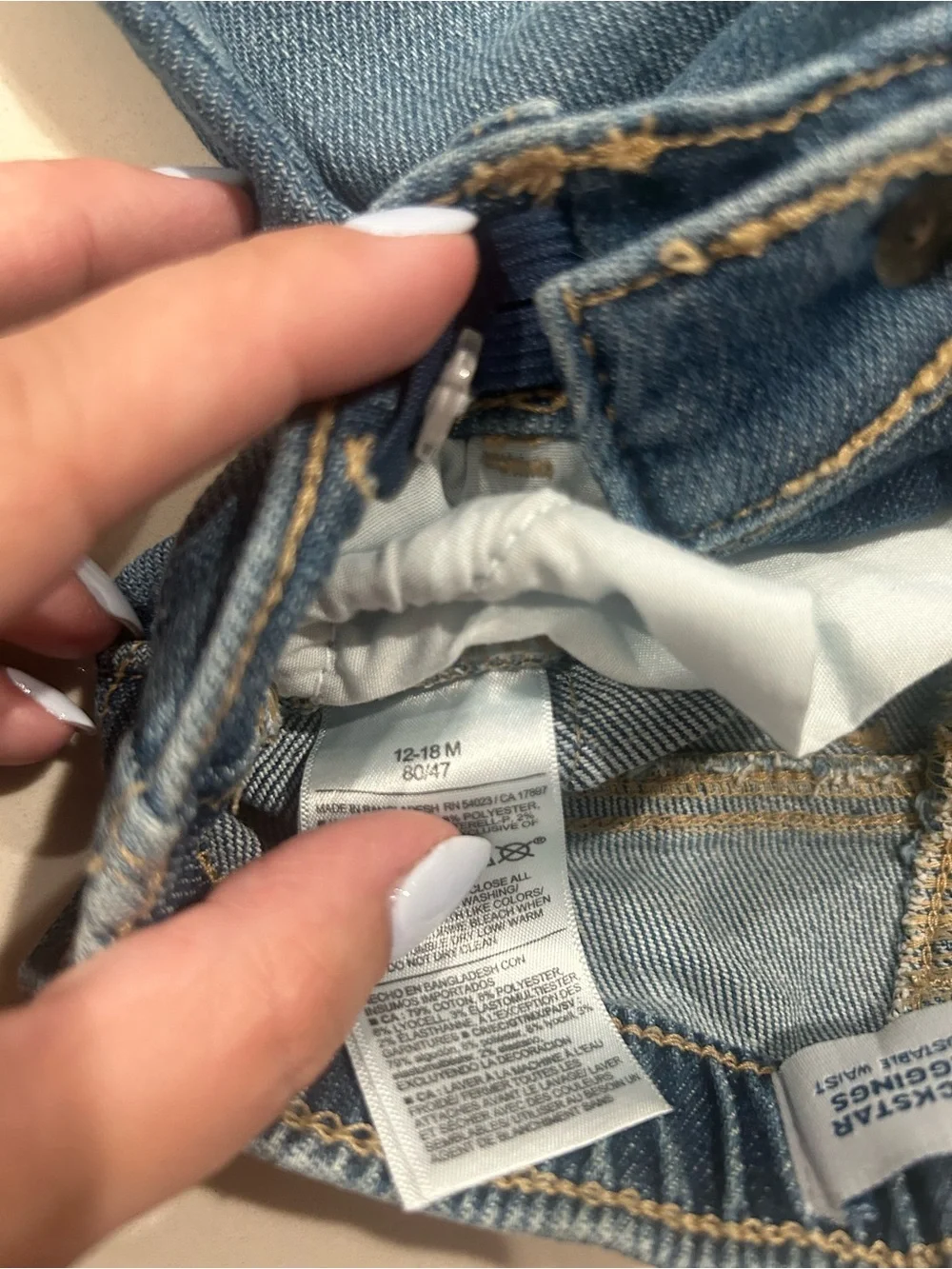 Old Navy Toddler Blue Heart Patch Denim Jeans